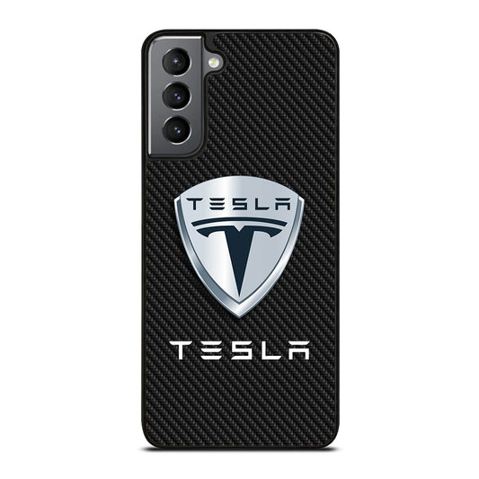 TESLA LOGO CARBON Samsung Galaxy S21 Plus Case Cover