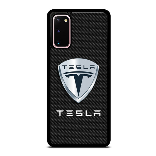 TESLA LOGO CARBON Samsung Galaxy S20 Case Cover
