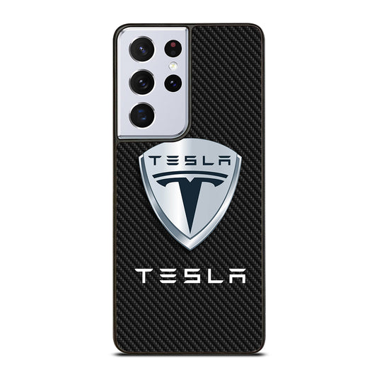 TESLA LOGO CARBON Samsung Galaxy S21 Ultra Case Cover