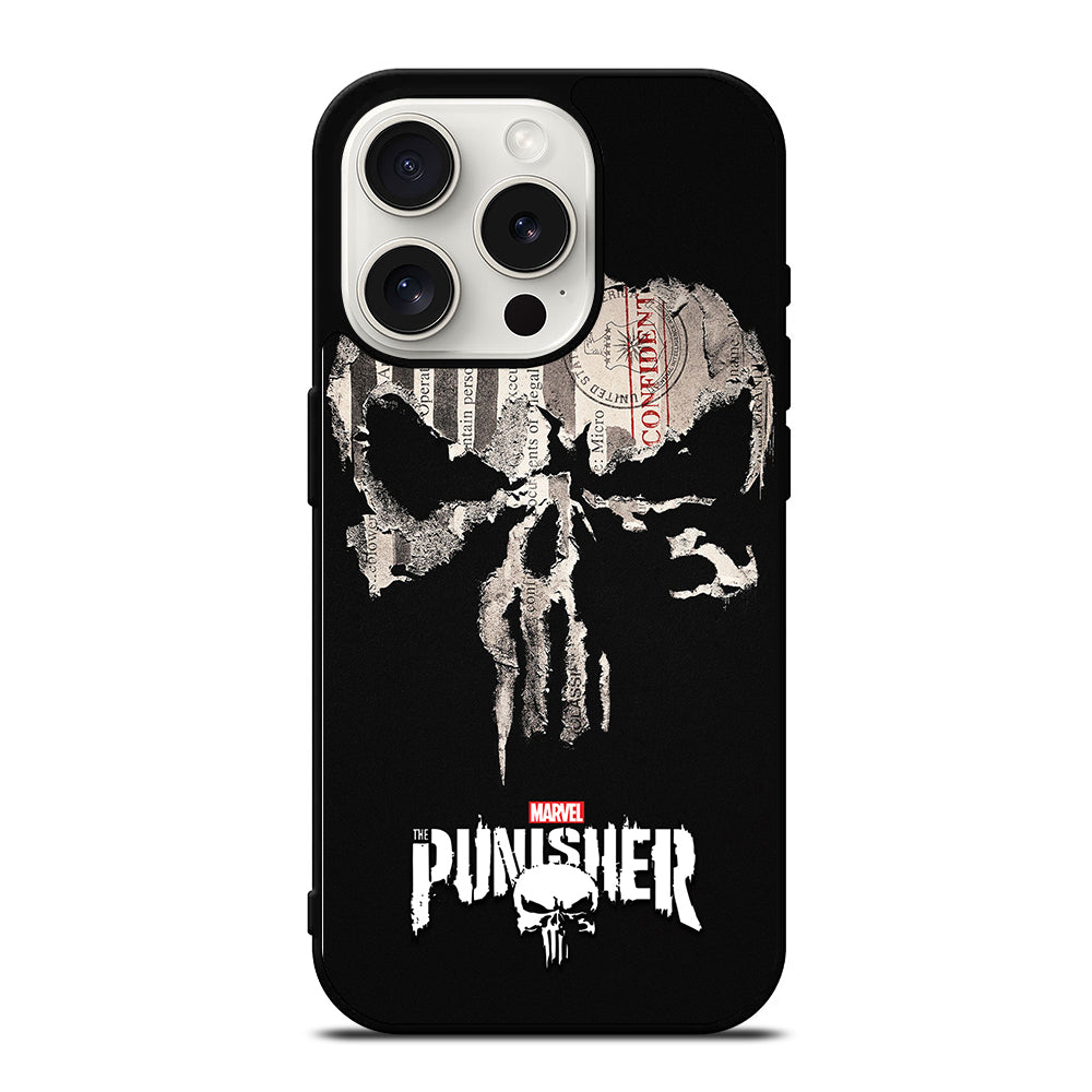 THE PUNISHER MARVEL SKULL LOGO 1 iPhone 15 Pro Case Cover