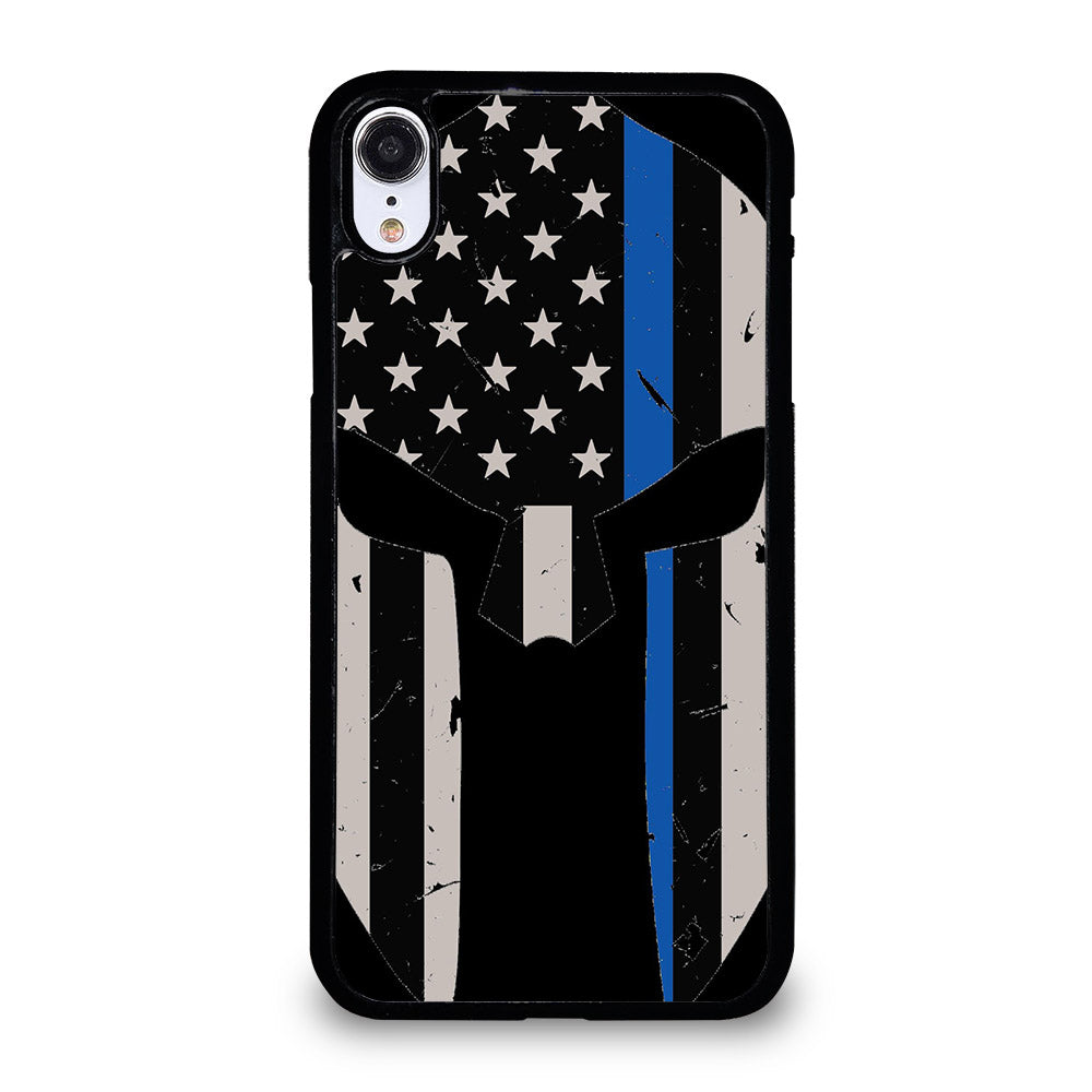 THIN BLUE LINE PUNISHER SKULL 1 iPhone XR Case Cover