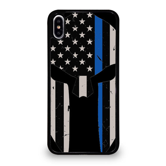 THIN BLUE LINE PUNISHER SKULL 1 iPhone XS Max Case Cover