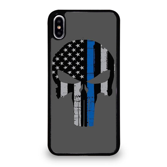 THIN BLUE LINE PUNISHER SKULL 2 iPhone XS Max Case Cover