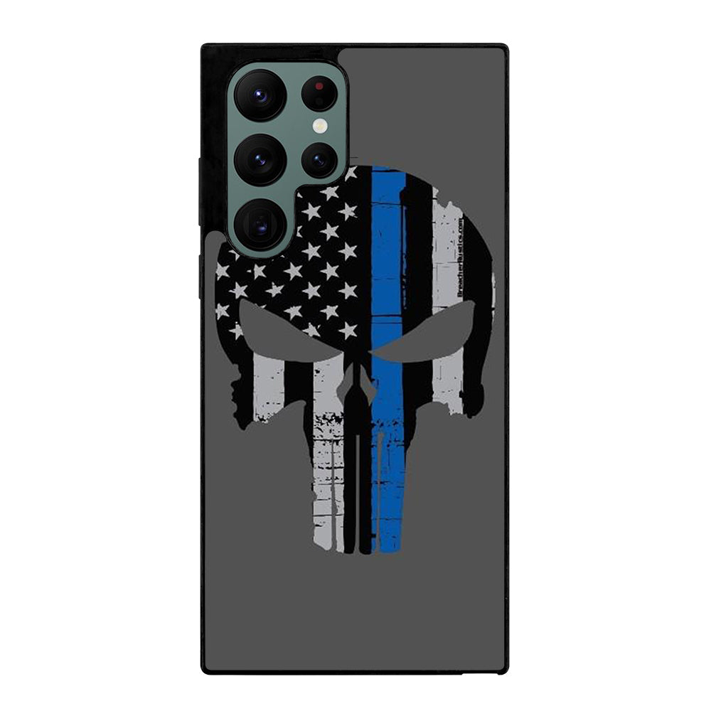 THIN BLUE LINE PUNISHER SKULL 2 Samsung Galaxy S22 Ultra Case Cover