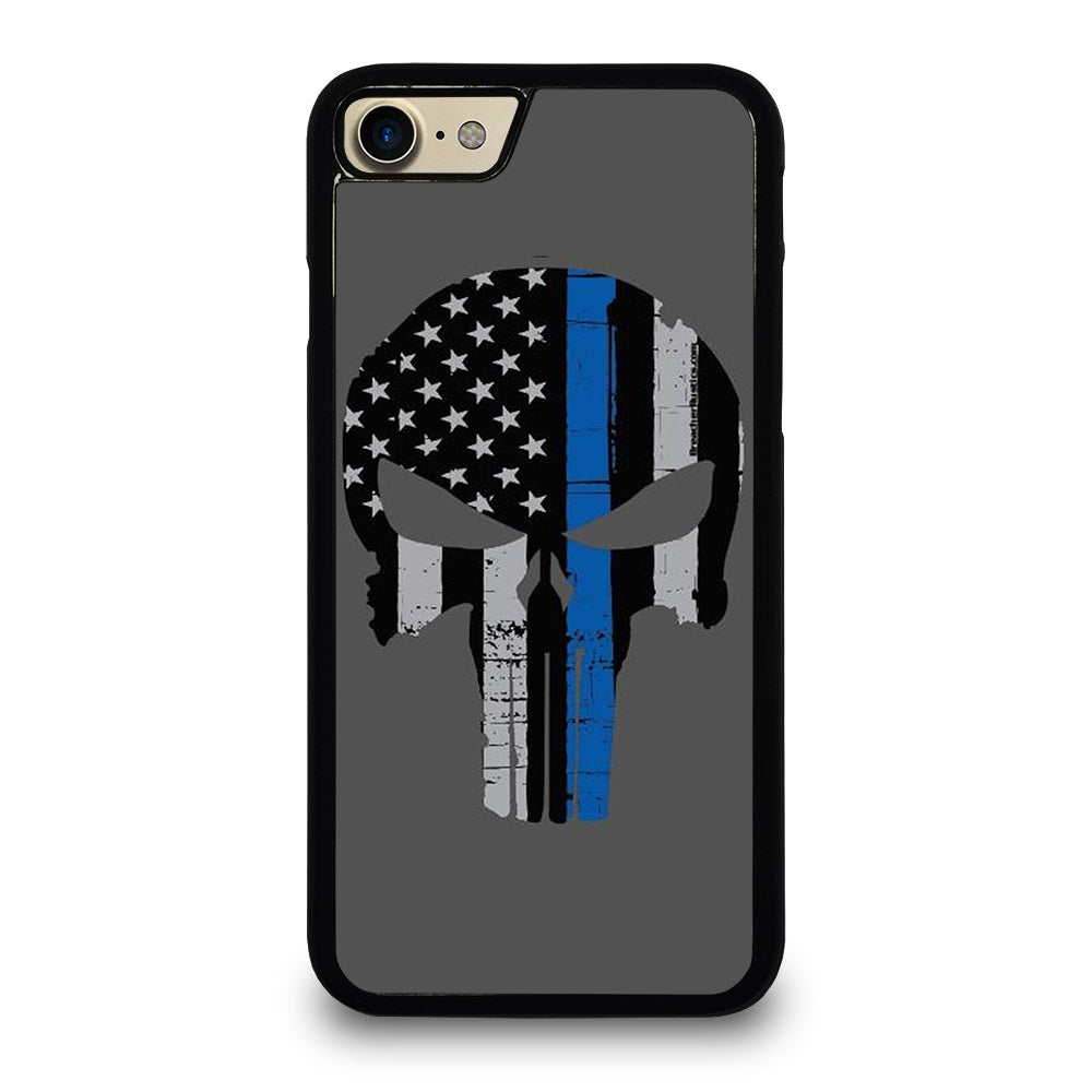 THIN BLUE LINE PUNISHER SKULL 2 iPhone 7 / 8 Case Cover