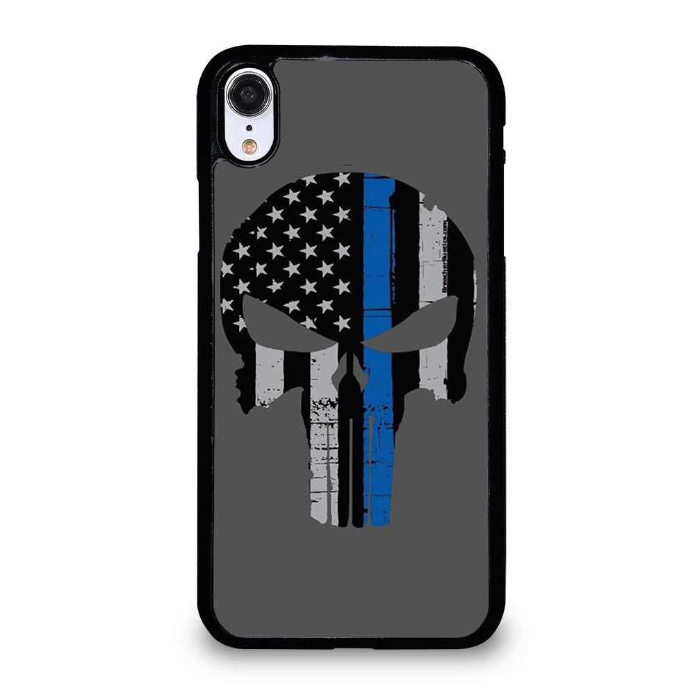 THIN BLUE LINE PUNISHER SKULL 2 iPhone XR Case Cover