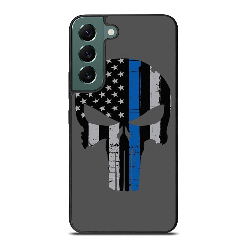 THIN BLUE LINE PUNISHER SKULL 2 Samsung Galaxy S22 Case Cover