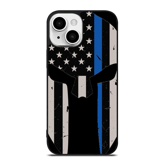 THIN BLUE LINE PUNISHER SKULL 1 iPhone 13 Mini Case Cover