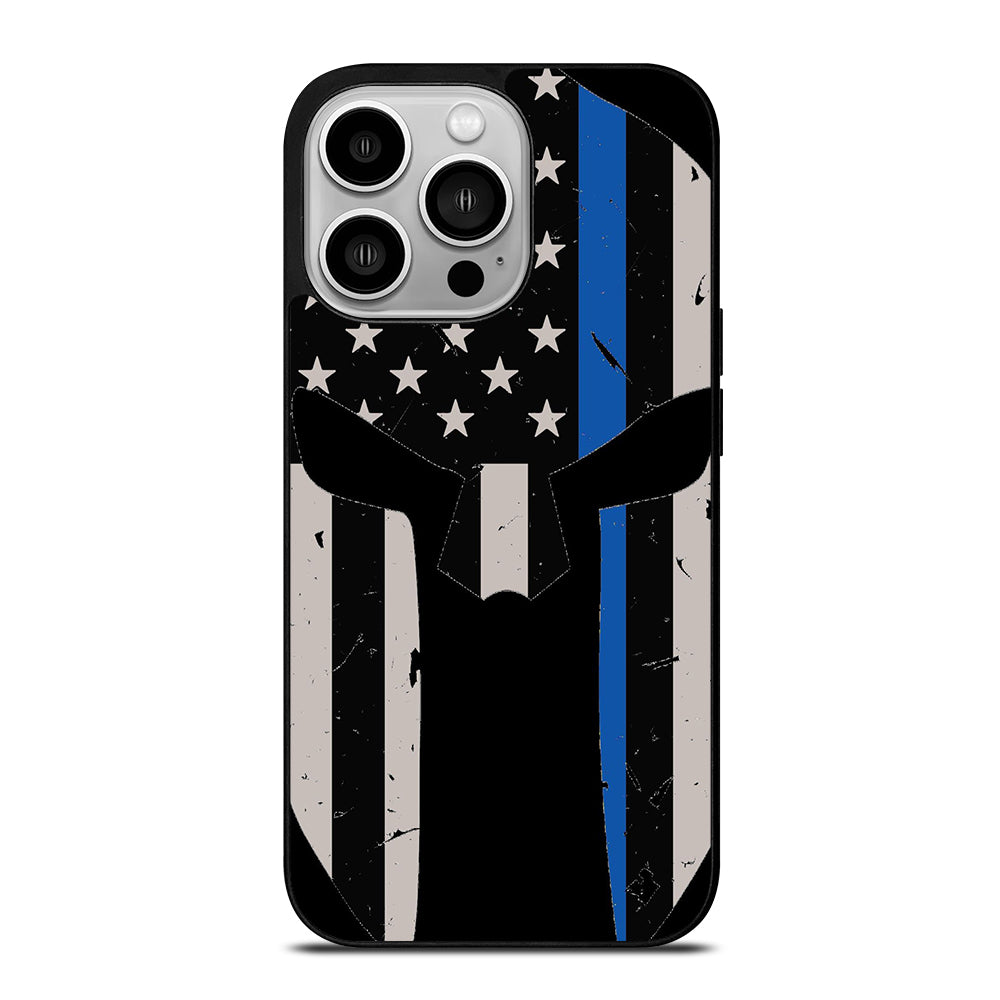 THIN BLUE LINE PUNISHER SKULL 1 iPhone 14 Pro Case Cover