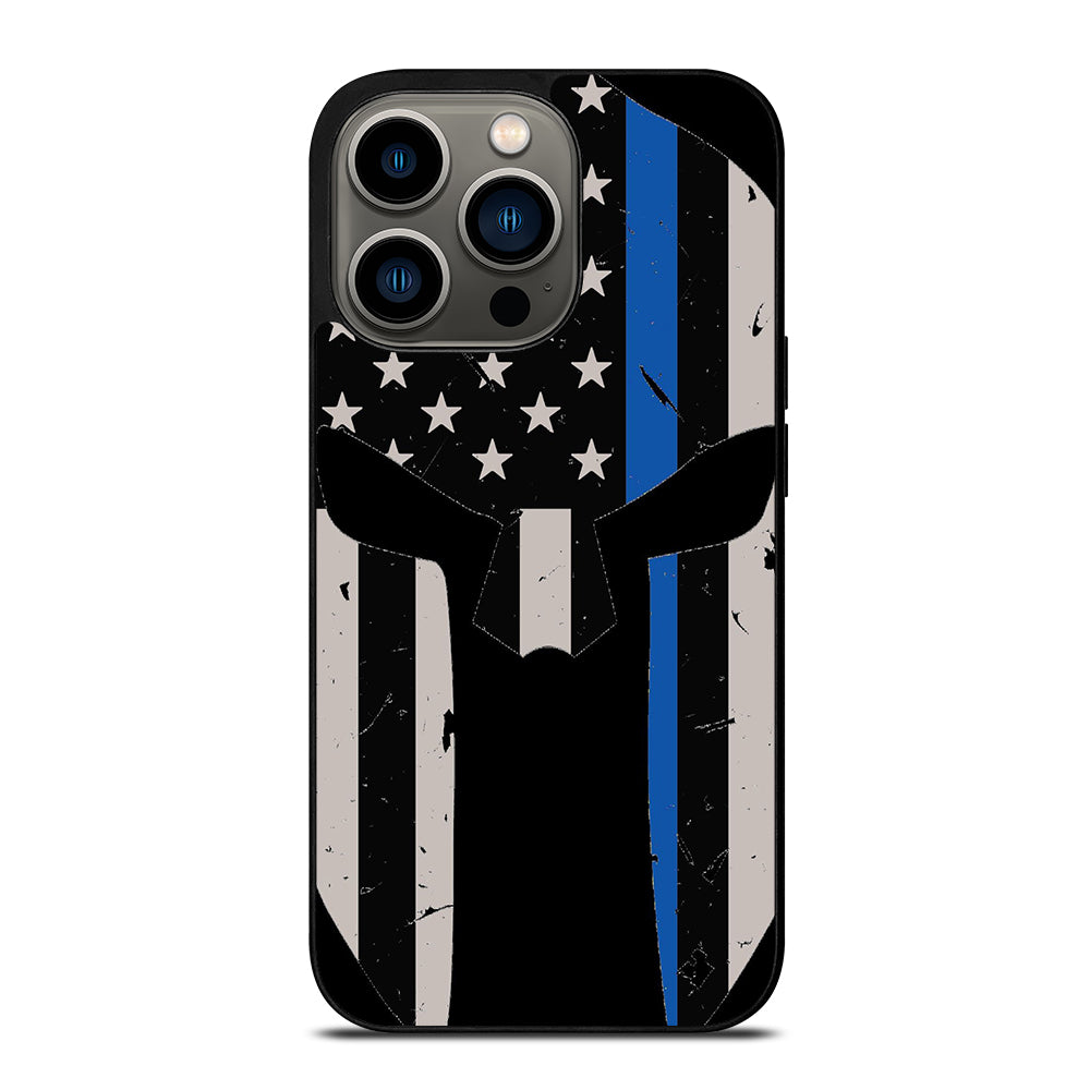 THIN BLUE LINE PUNISHER SKULL 1 iPhone 13 Pro Case Cover