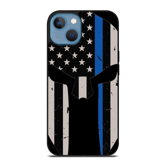 THIN BLUE LINE PUNISHER SKULL 1 iPhone 13 Case Cover