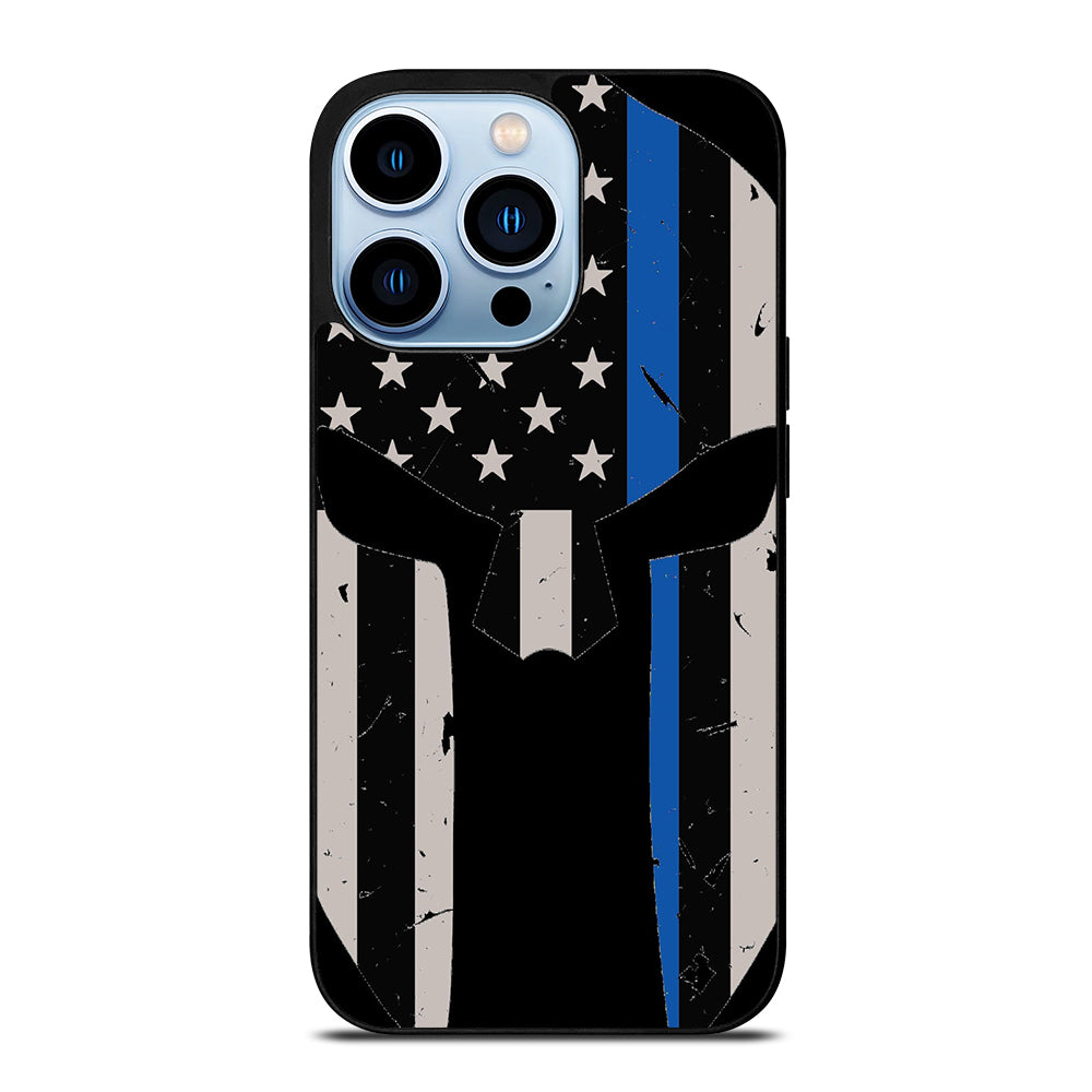 THIN BLUE LINE PUNISHER SKULL 1 iPhone 13 Pro Max Case Cover