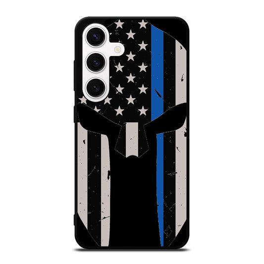 THIN BLUE LINE PUNISHER SKULL 1 Samsung Galaxy S24 Case Cover
