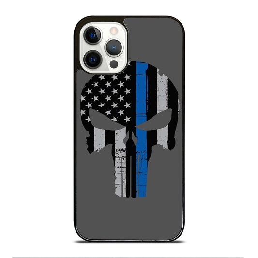 THIN BLUE LINE PUNISHER SKULL 2 iPhone 12 Pro Case Cover