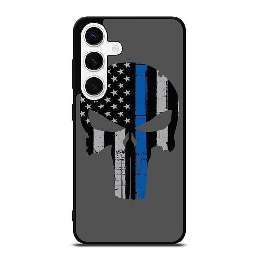 THIN BLUE LINE PUNISHER SKULL 2 Samsung Galaxy S24 Case Cover