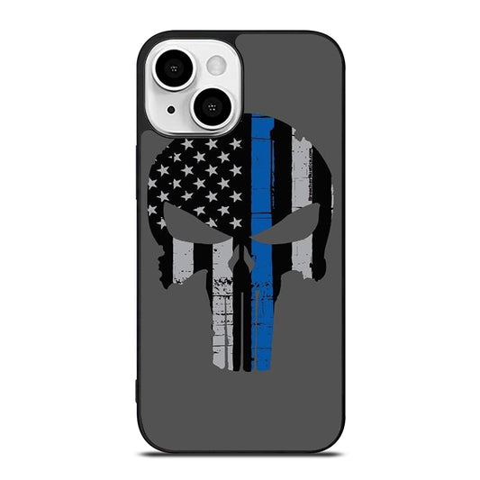 THIN BLUE LINE PUNISHER SKULL 2 iPhone 13 Mini Case Cover