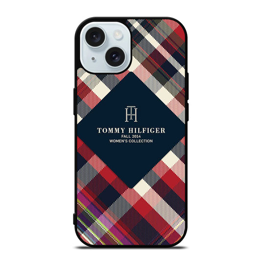 TOMMY HILFIGER LOGO PLAID iPhone 15 Case Cover
