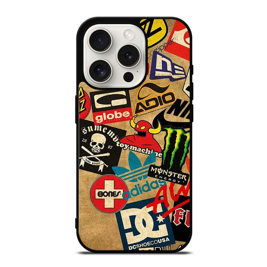 TOY MACHINE SKATEBOARD COLLAGE iPhone 15 Pro Case Cover