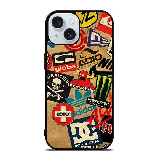 TOY MACHINE SKATEBOARD COLLAGE iPhone 15 Case Cover