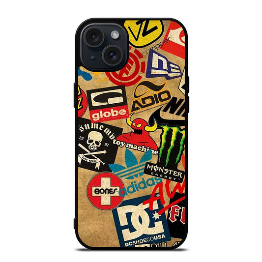 TOY MACHINE SKATEBOARD COLLAGE iPhone 15 Plus Case Cover