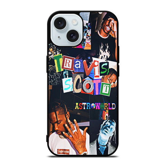 TRAVIS SCOTT RAPPER COLLAGE iPhone 15 Case Cover