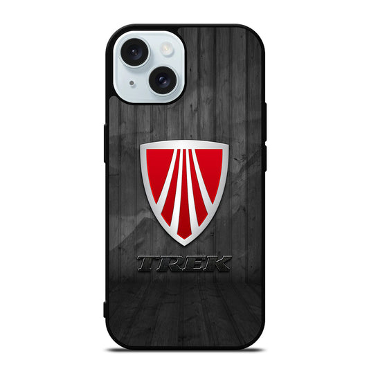 TREK BIKE LOGO WOODEN iPhone 15 Case Cover