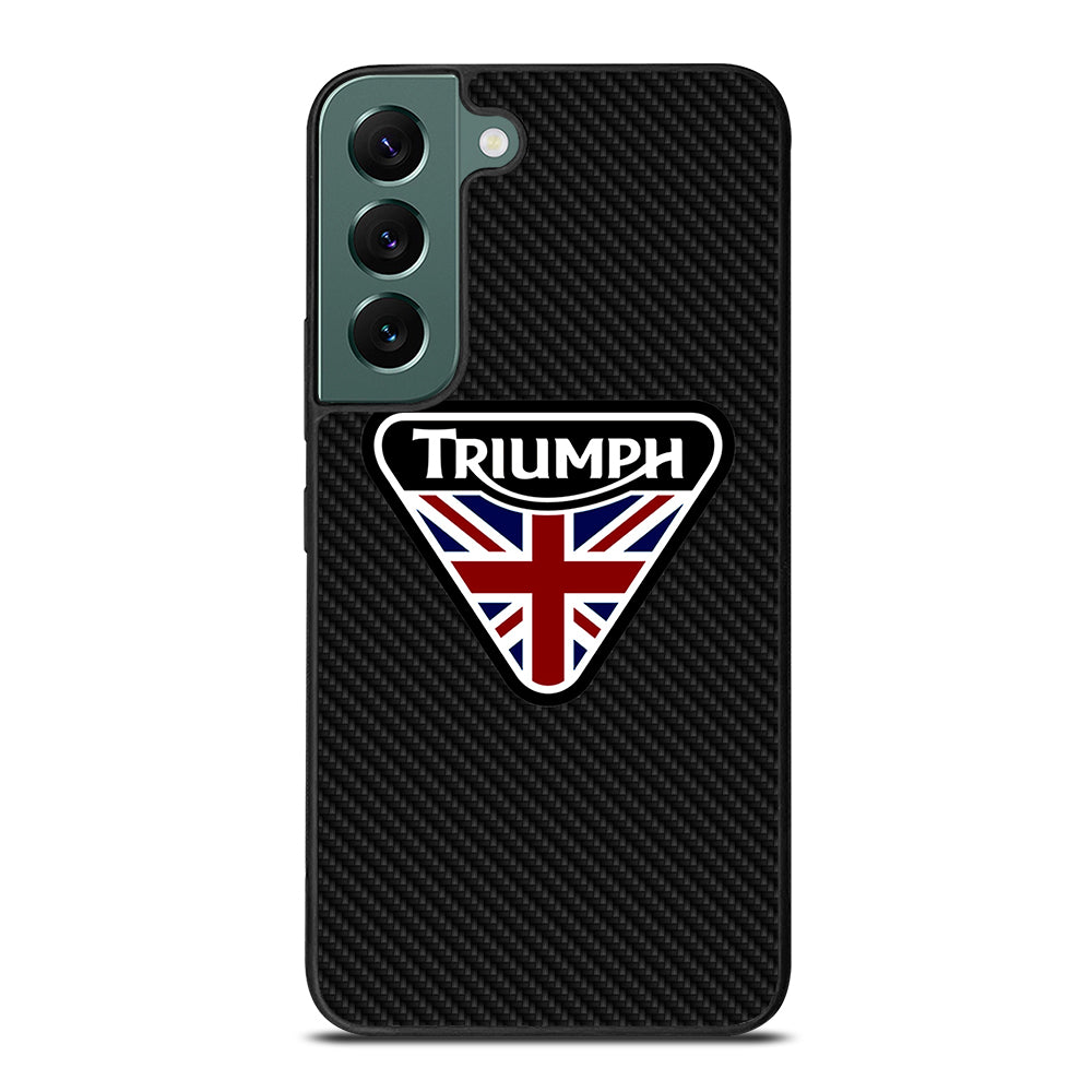 TRIUMPH MOTORCYCLE LOGO CARBON Samsung Galaxy S22 Case Cover