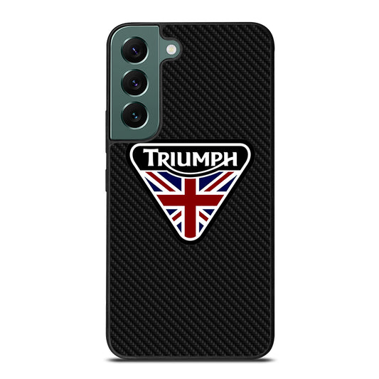 TRIUMPH MOTORCYCLE LOGO CARBON Samsung Galaxy S22 Case Cover