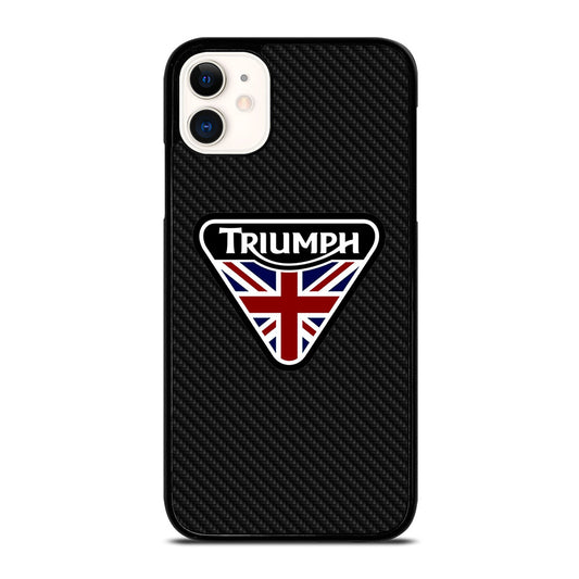 TRIUMPH MOTORCYCLE LOGO CARBON iPhone 11 Case Cover