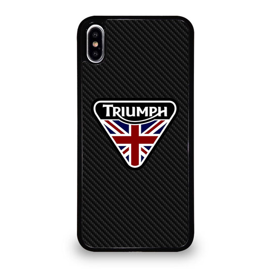 TRIUMPH MOTORCYCLE LOGO CARBON iPhone XS Max Case Cover