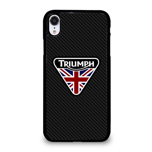 TRIUMPH MOTORCYCLE LOGO CARBON iPhone XR Case Cover