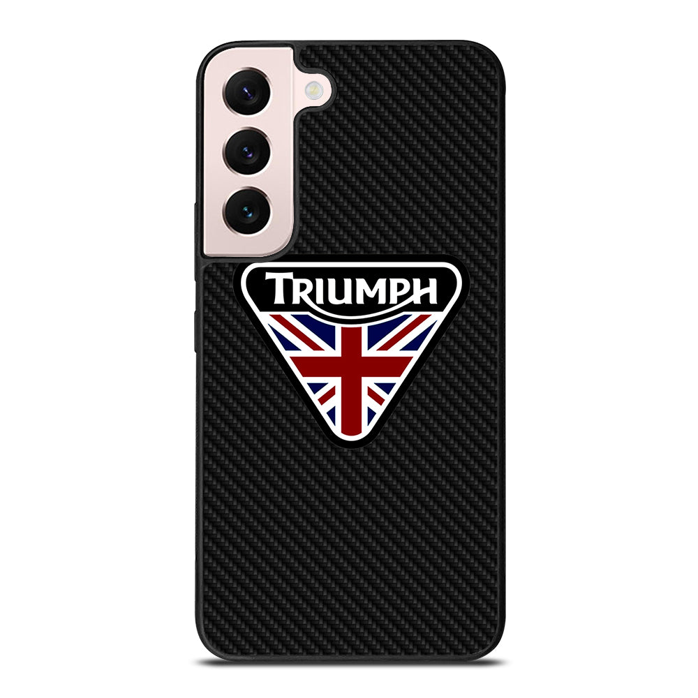 TRIUMPH MOTORCYCLE LOGO CARBON Samsung Galaxy S22 Plus Case Cover