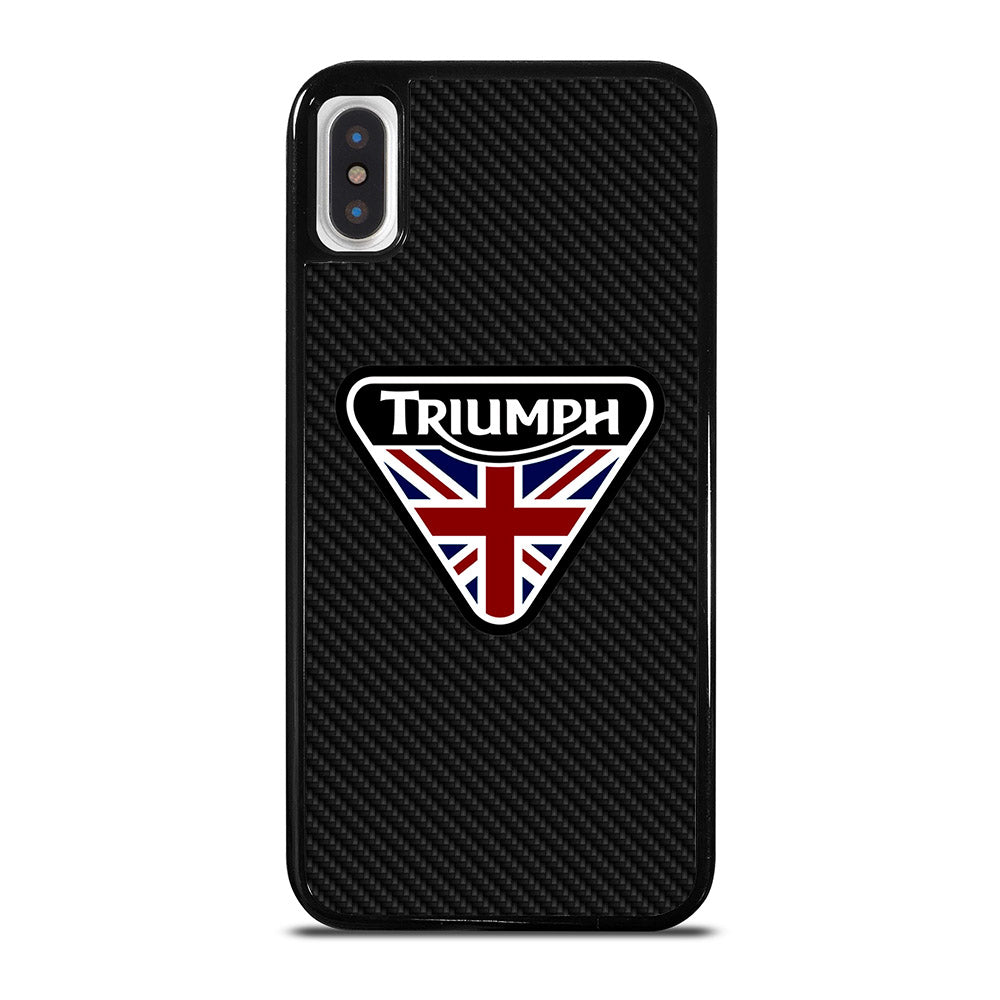 TRIUMPH MOTORCYCLE LOGO CARBON iPhone X / XS Case Cover