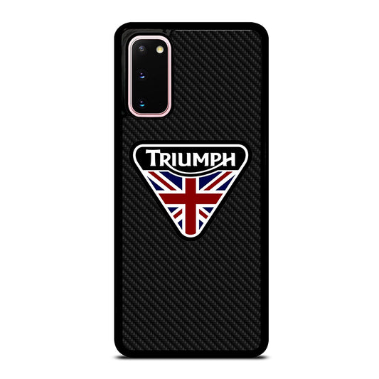 TRIUMPH MOTORCYCLE LOGO CARBON Samsung Galaxy S20 Case Cover