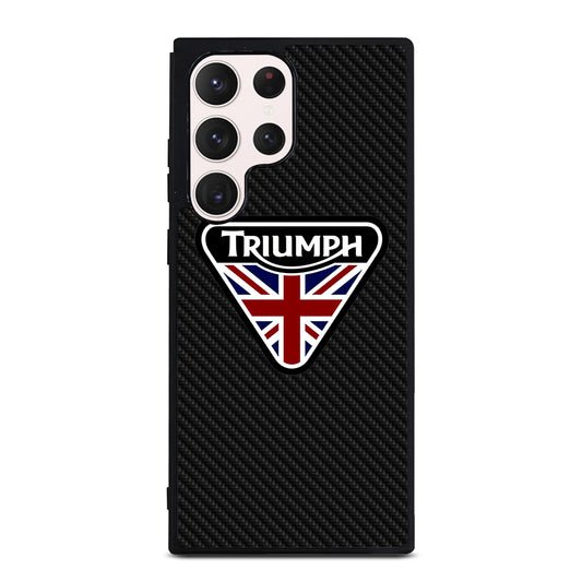 TRIUMPH MOTORCYCLE LOGO CARBON Samsung Galaxy S23 Ultra Case Cover