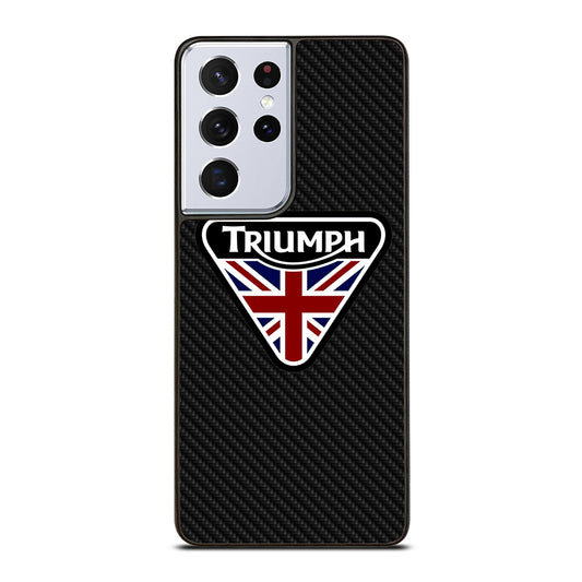 TRIUMPH MOTORCYCLE LOGO CARBON Samsung Galaxy S21 Ultra Case Cover