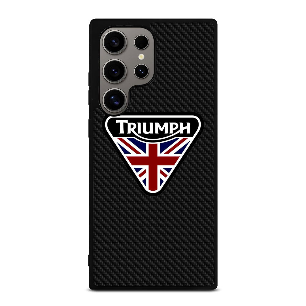TRIUMPH MOTORCYCLE LOGO CARBON Samsung Galaxy S24 Ultra Case Cover