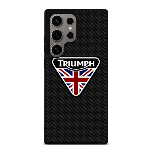TRIUMPH MOTORCYCLE LOGO CARBON Samsung Galaxy S24 Ultra Case Cover