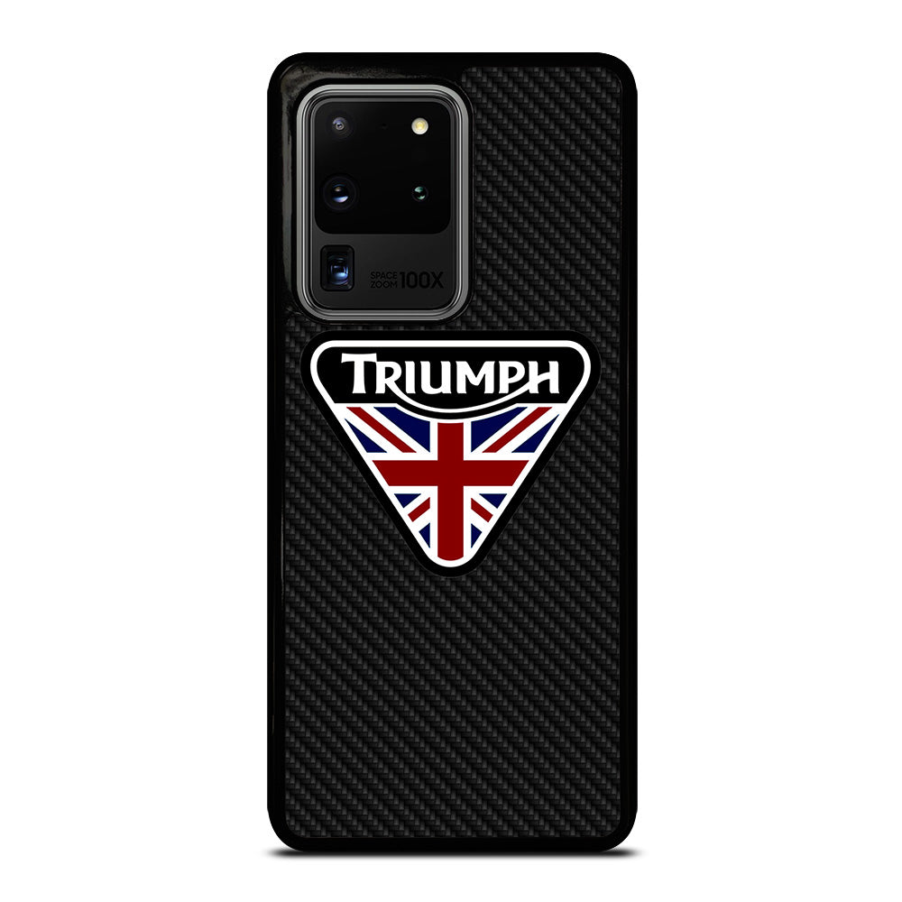 TRIUMPH MOTORCYCLE LOGO CARBON Samsung Galaxy S20 Ultra Case Cover