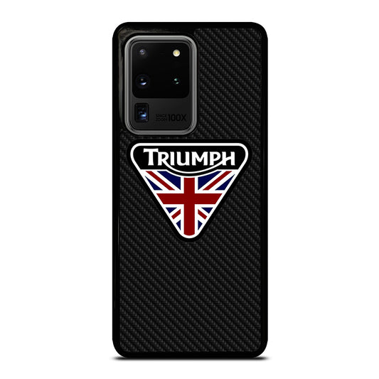 TRIUMPH MOTORCYCLE LOGO CARBON Samsung Galaxy S20 Ultra Case Cover