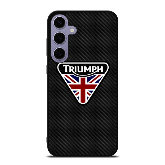 TRIUMPH MOTORCYCLE LOGO CARBON Samsung Galaxy S24 Plus Case Cover