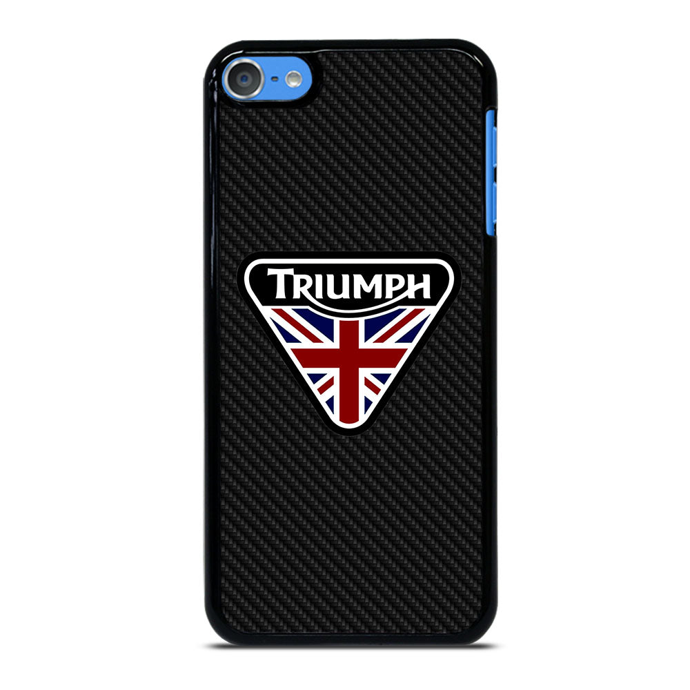 TRIUMPH MOTORCYCLE LOGO CARBON iPod Touch 7 Case Cover