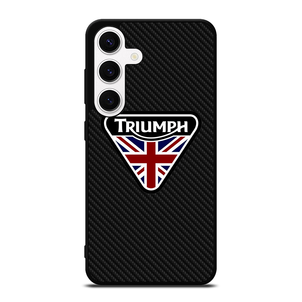 TRIUMPH MOTORCYCLE LOGO CARBON Samsung Galaxy S24 Case Cover