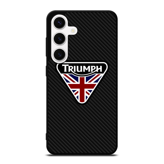 TRIUMPH MOTORCYCLE LOGO CARBON Samsung Galaxy S24 Case Cover