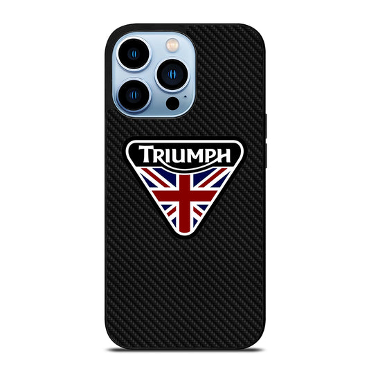 TRIUMPH MOTORCYCLE LOGO CARBON iPhone 13 Pro Max Case Cover