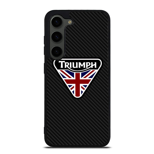 TRIUMPH MOTORCYCLE LOGO CARBON Samsung Galaxy S23 Plus Case Cover