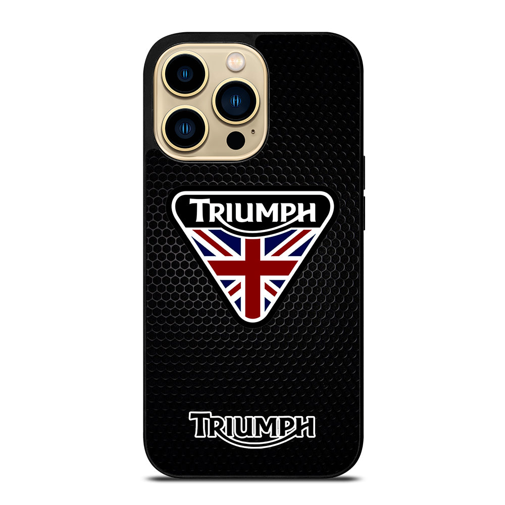 TRIUMPH MOTORCYCLE METAL LOGO iPhone 14 Pro Max Case Cover