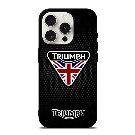 TRIUMPH MOTORCYCLE METAL LOGO iPhone 15 Pro Case Cover