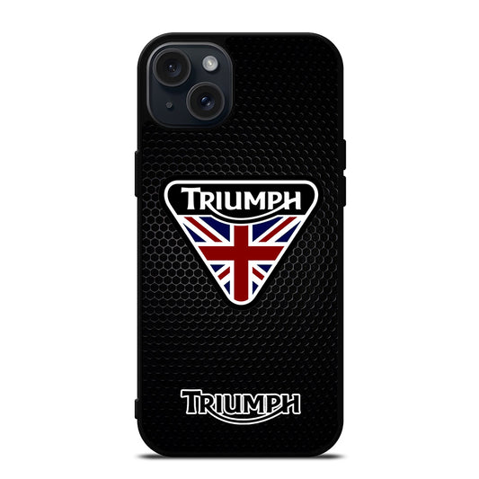 TRIUMPH MOTORCYCLE METAL LOGO iPhone 15 Plus Case Cover