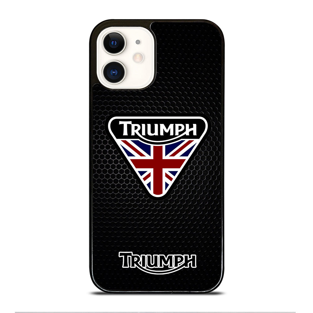 TRIUMPH MOTORCYCLE METAL LOGO iPhone 12 Case Cover